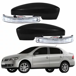 Kit Capa Com Pisca Retrovisor Vw Voyage G5 2008 2009 2010 2011 2012 Texturizado