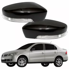 Kit Capa Com Pisca Retrovisor Vw Voyage G6 2008 2009 2010 2011 2012 Liso
