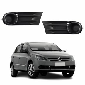 Kit de Grade Parachoque Vw Gol G5 2009 Até 2013 Sem Furo Preta
