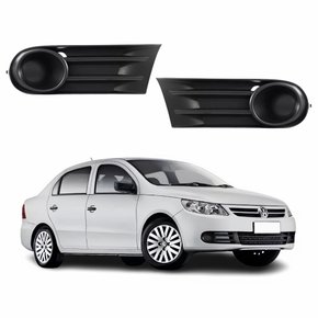 Kit de Grade Parachoque Vw Voyage G5 2009 Até 2013 Sem Furo Preta