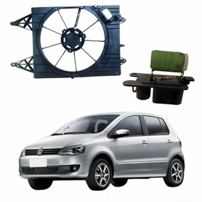 Kit Defletor Ventoinha Vw Fox 2006 Até 2012 Com Resistência