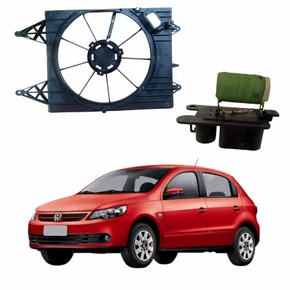 Kit Defletor Ventoinha Vw Gol 2009 Até 2021 Com Resistência