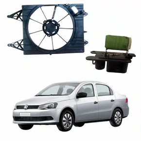 Kit Defletor Ventoinha Vw Voyage 2009 Até 2021 Com Resistência