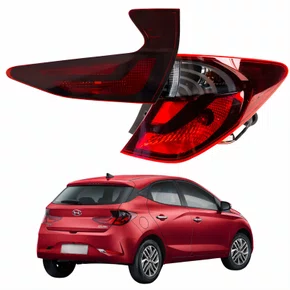 Kit Lanternas Traseira Hyundai Hb20 Hatch 2020 2021 2022 Canto E Tampa Fumê Lado Direito Passageiro