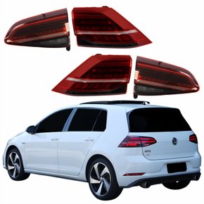 Kit Lanternas Traseira Vw Golf 2018 2019 2020 2021 Tampa E Canto Com Led