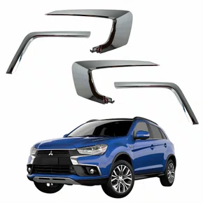 Kit Moldura Parachoque Dianteiro Mitsubishi Asx 2017 Até 2022 Superior Inferior Cromado