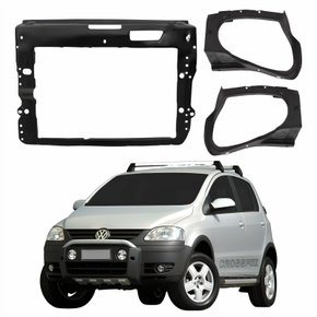 Kit Painel Dianteiro Com Alojamento Vw Crossfox 2003 Até 2010 Com Ar