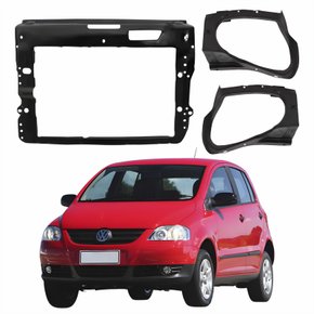 Kit Painel Dianteiro Com Alojamento Vw Fox 2003 Até 2010 Com Ar