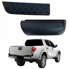 Kit Parachoque + Pisante Traseiro Mitsubishi L-200 Triton 2008 Até 2014 Lado Direito Passageiro