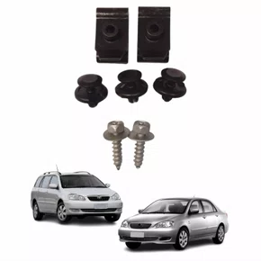 Kit Presilhas Defletor Parachoque Toyota Corolla Filder 2003 Até 2008