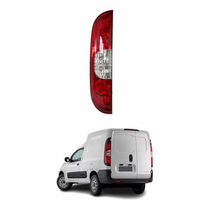 Lanterna Fiat Doblo 2010 Até 2018 Fiorino 2014 Até 2020 Bicolor Cristal 3 Furos Lado Esquerdo Motorista