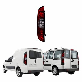 Lanterna Fiat Doblô Fiorino 2010 Até 2020 Bicolor Fumê 3 Furos Lado Esquerdo Motorista