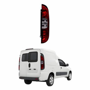 Lanterna Fiat Fiorino 2014 Até 2020 Bicolor Fumê 3 Furos Lado Direito Passageiro