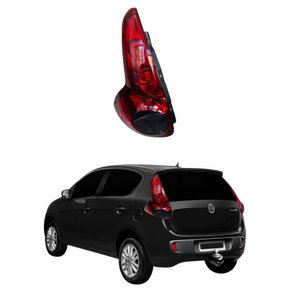 Lanterna Traseira Fiat Palio G5 2012 2013 2014 2015 2016 Fumê Lado Esquerdo