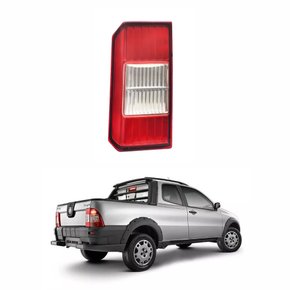 Lanterna Traseira Fiat Strada 2008 Até 2012 Bicolor Tampa Lado Direito Passageiro