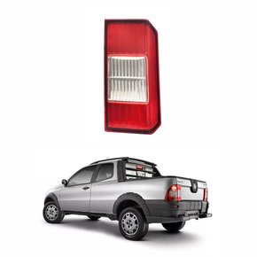 Lanterna Traseira Fiat Strada 2008 Até 2012 Bicolor Tampa Lado Esquerdo Motorista