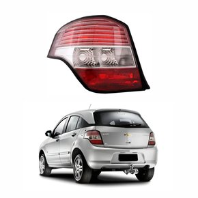 Lanterna Gm Agile 2009 Até 2012 Bicolor Cristal Lado Esquerdo Motorista