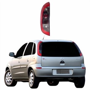 Lanterna Traseira Gm Corsa Hatch Frente Montana 2003 Até 2012 Vermelho Fumê Lado Esquerdo Motorista