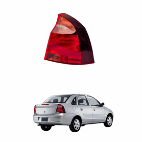 Lanterna Traseira Gm Corsa Sedan Frente Montana 2003 Até 2010 Ré Rosa Lado Direito Passageiro