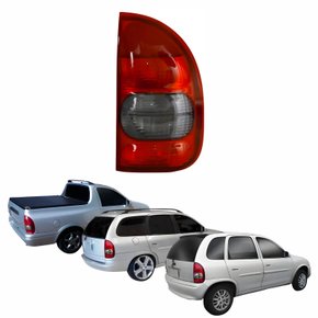 Lanterna Gm Corsa Hatch Pickup Wagon 2000 Até 2003 Fumê 04 Portas Lado Direito Passageiro