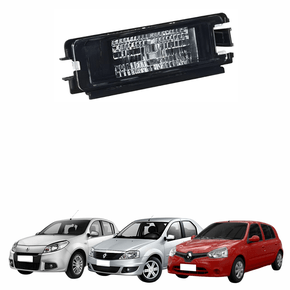 Lanterna Luz placa Renault Logan Sandero 2011 até 2019 Clio 2000 até 2016