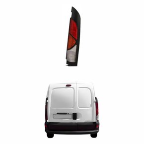 Lanterna Renault Kangoo 1998 Até 2007 Borda Preta 2 Portas Tricolor Lado Direito Passageiro