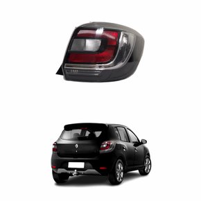Lanterna Renault Sandero Stepway 2015 Até 2019 Bicolor Fumê Lado Direito Passageiro