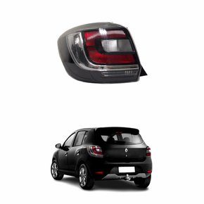 Lanterna Renault Sandero Stepway 2015 Até 2019 Bicolor Fumê Lado Esquerdo Motorista