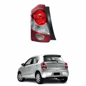 Lanterna Toyota Etios Hatch 2013 Até 2016 Bicolor Cristal Lado Esquerdo Motorista