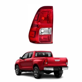 Lanterna Toyota Hilux Srv 2016 2017 2018 2019 Bicolor Cristal com Luz Ré com Luz Neblina Lado Esquerdo Motorista