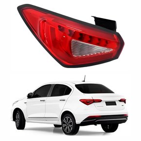 Lanterna Traseira Fiat Cronos 2018 Até 2022 Canto Com Led Lado Esquerdo Motorista