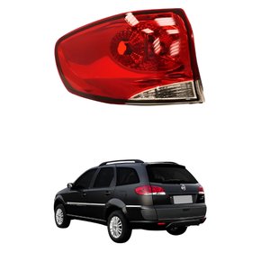 Lanterna Traseira Fiat Palio Weekend 2013 Até 2019 Canto Bicolor Lado Esquerdo Motorista