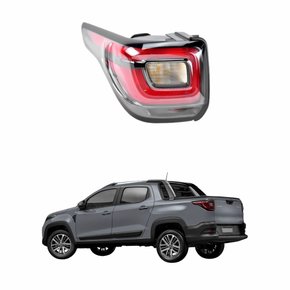 Lanterna Traseira Fiat Strada 2020 Até 2023 Sem Led Lado Esquerdo Motorista