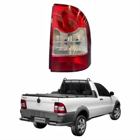 Lanterna Traseira Fiat Strada Working 2009 Até 2013 Bicolor Canto Lado Direito Passageiro