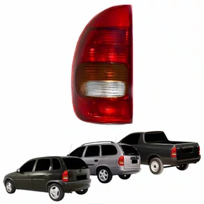 Lanterna Traseira Gm Corsa Hatch Pickup Wagon 1996 Até 1999 Tricolor 4 Portas Lado Esquerdo Motorista