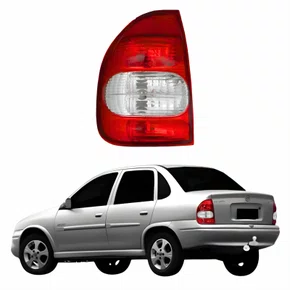 Lanterna Traseira Gm Corsa Sedan Classic 2000 Até 2010 Bicolor Cristal Lado Esquerdo Motorista