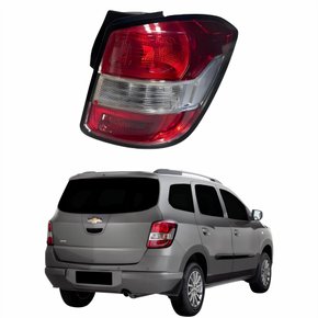 Lanterna Traseira Gm Spin 2013 Até 2018 Bicolor Cristal Borda Preta Lado Direito Passageiro