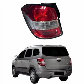 Lanterna Traseira Gm Spin 2013 Até 2018 Bicolor Cristal Borda Preta Lado Esquerdo Motorista