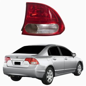 Lanterna Traseira Honda New Civic 2007 2008 2009 2010 2011 Canto Bicolor Lado Direito Passageiro