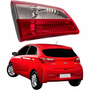 Lanterna Traseira Hyndai Hb20 Hatch 2012 Até 2019 Tampa Bicolor Lado Esquerdo Motorista