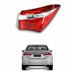 Lanterna Traseira Toyota Corolla 2015 2016 2017 Canto Bicolor Cristal Sem Led Lado Direito Passageiro