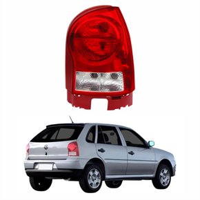 Lanterna Traseira Vw Gol G4 2005 Até 2012 Carcaça Vermelha Lado Direito Passageiro