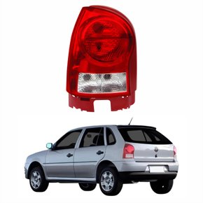 Lanterna Traseira Vw Gol G4 2005 Até 2012 Carcaça Vermelha Lado Esquerdo Motorista
