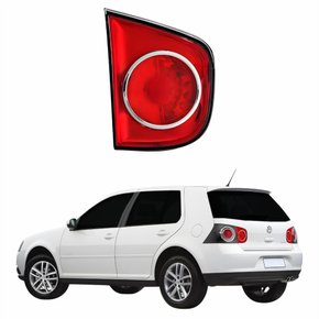 Lanterna Traseira Vw Golf 2008 Até 2013 Tampa Vermelha Lado Esquerdo Motorista