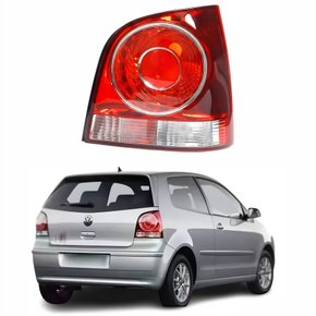 Lanterna Traseira Vw Polo Hatch 2007 Até 2014 Bicolor Vermelha Lado Direito Passageiro
