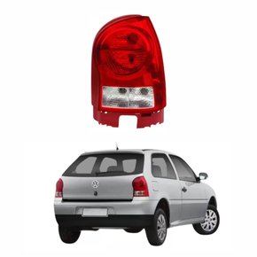 Lanterna Vw Gol G4 2006 Até 2014 Aba Vermelha Bicolor Lado Direito Passageiro