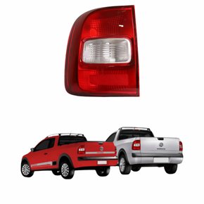 Lanterna Traseira Vw Saveiro G5 2009 Até 2013 Saveiro G6 2013 Até 2016 Bicolor Lado Esquerdo Motorista