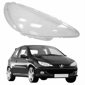 Lente Farol Peugeot 206 2004 Até 2008 Simples Liso Lado Direito Passageiro