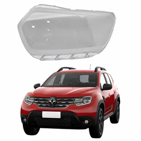 Lente Farol Renault Duster 2020 Até 2025 Lado Esquerdo Motorista