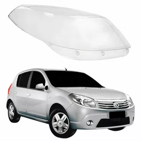 Lente Farol Renault Sandero 2008 Até 2011 Lado Direito Passageiro